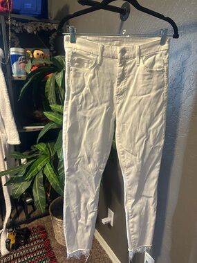 Women's High Waisted Looker Dagger Ankle Fray Glass Slipper Size 27